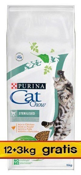 Karma sucha dla kota PURINA Cat Chow Special Care Sterilized, 12+3 kg