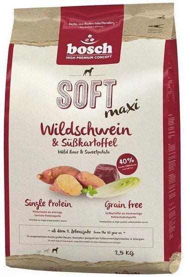 Karma sucha dla psa Bosch Petfood Soft Maxi, bawół wodny i bataty, 2,5 kg