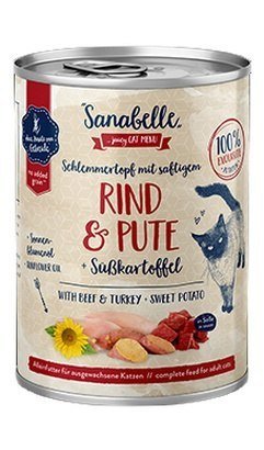 Sanabelle Wołowina, indyk i batat puszka 180g