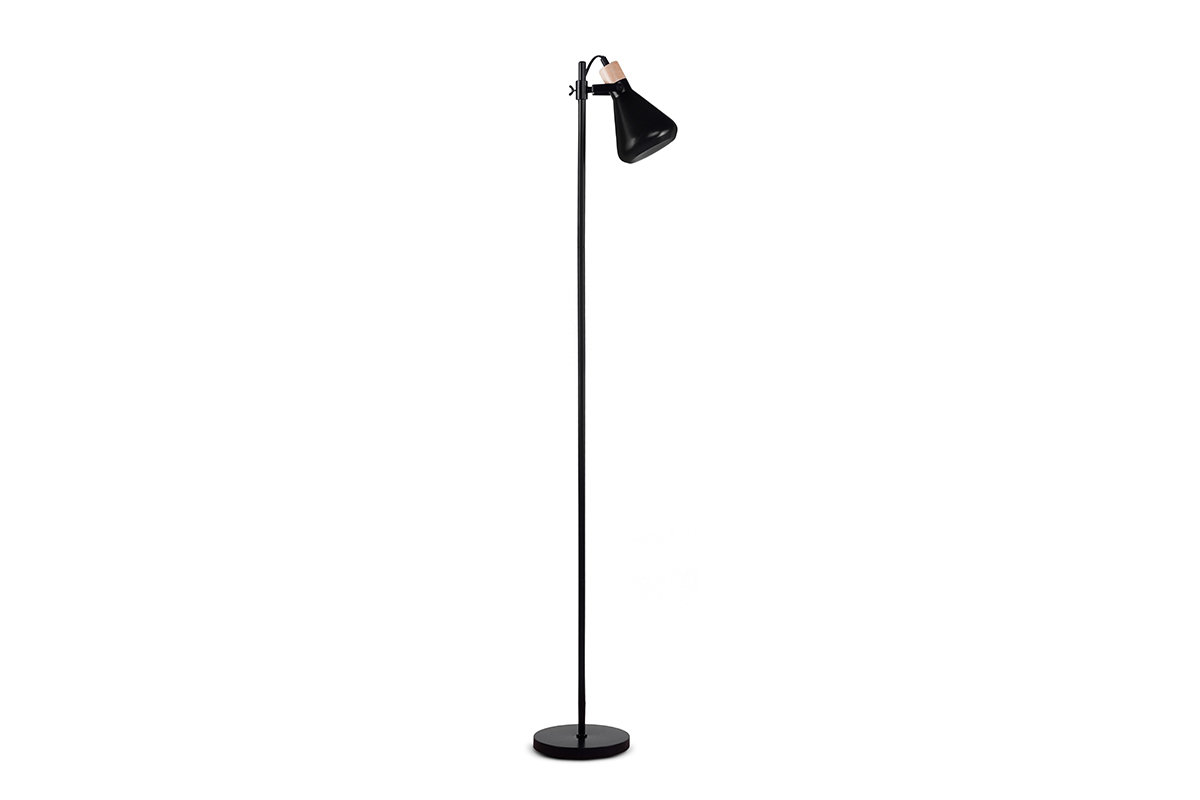 Lampa podłogowa CORTODI czarny, 22 x 156, metal/drewno