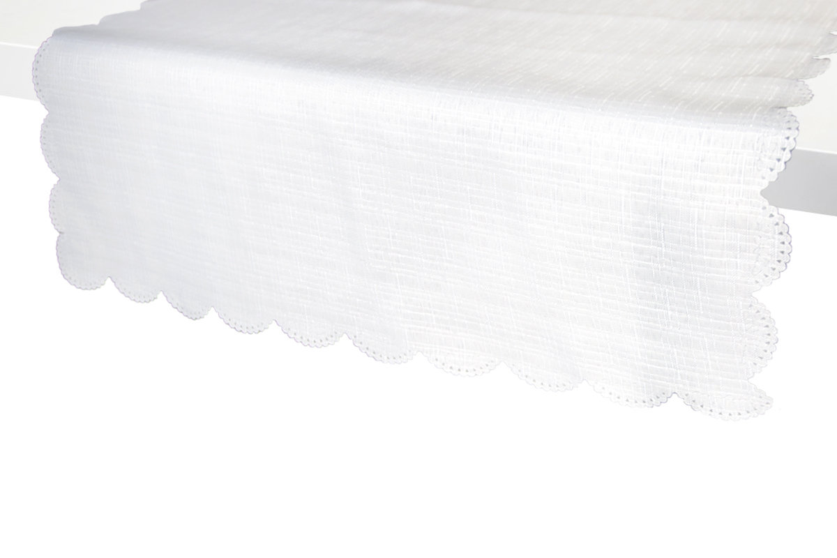 Bieżnik FIBRETI biały, 40x120, 100% poliester