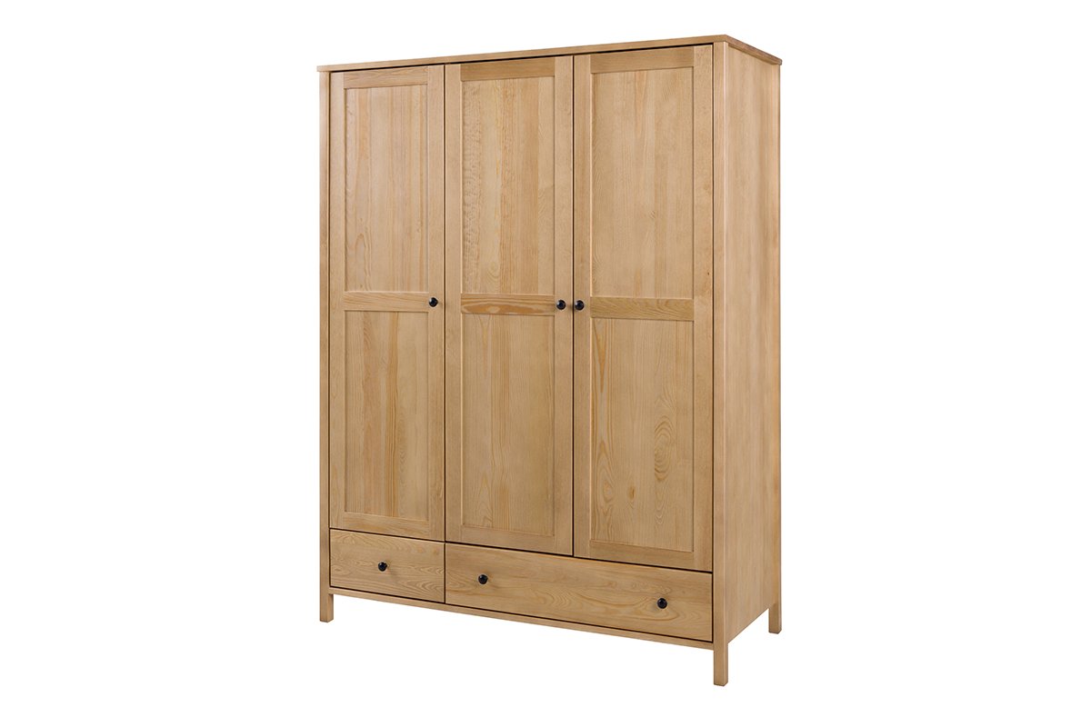 Szafa ubraniowa CUCULI *dąb, 143x188x60, lite drewno sosnowe2,2-2,5 cm