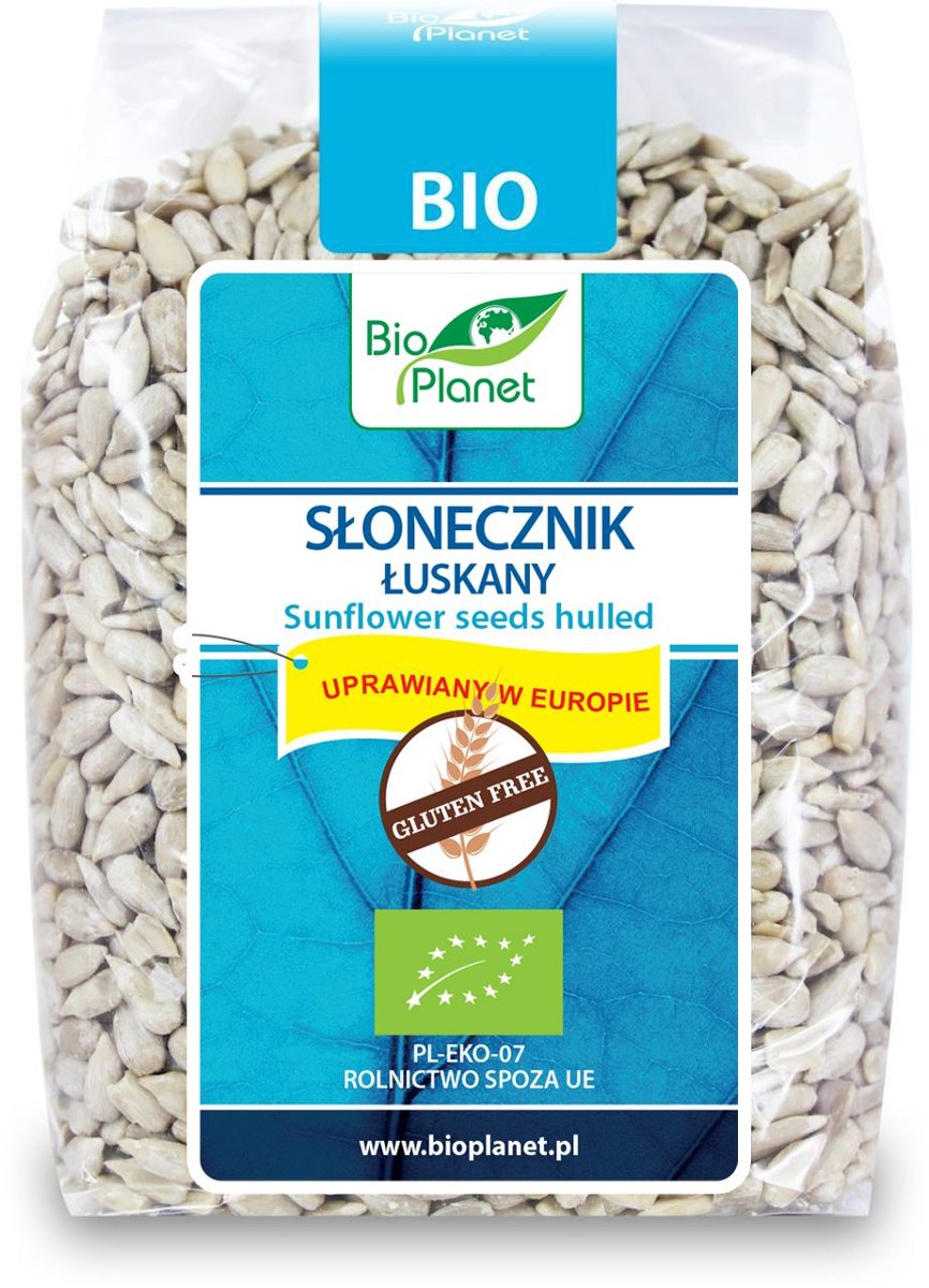 Bio Planet seria NIEBIESKA (ryże, kasze, ziarna) SŁONECZNIK ŁUSKANY BEZGLUTENOWY BIO 250 g - NI-BP-367207
