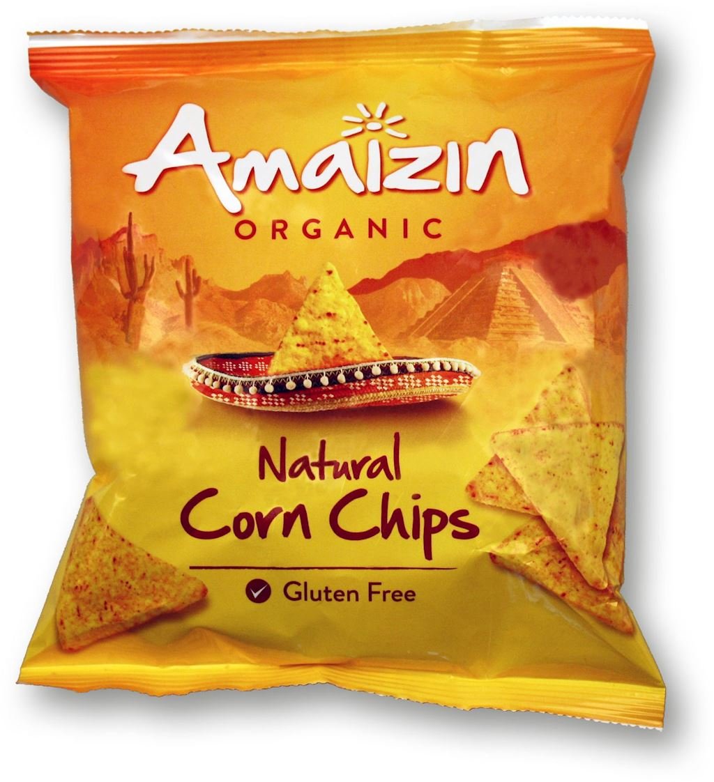 AMAIZIN (napoje kokosowe, tortilla, chipsy, inne) CHIPSY KUKURYDZIANE SOLONE BEZGLUTENOWE BIO 75 g - AMAIZIN BP-8718976009553
