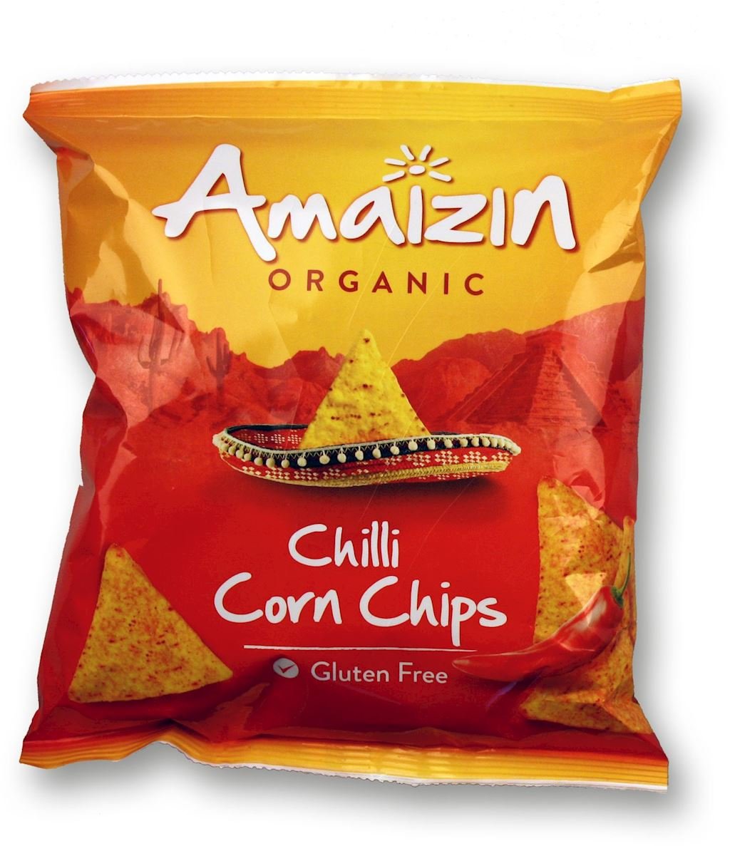 AMAIZIN Chipsy kukurydziane chili bezglutenowe BIO 75g - Amaizin