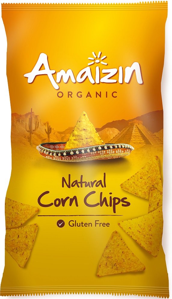 AMAIZIN (napoje kokosowe, tortilla, chipsy, inne) CHIPSY KUKURYDZIANE SOLONE BEZGLUTENOWE BIO 250 g - AMAIZIN BP-8717496904041