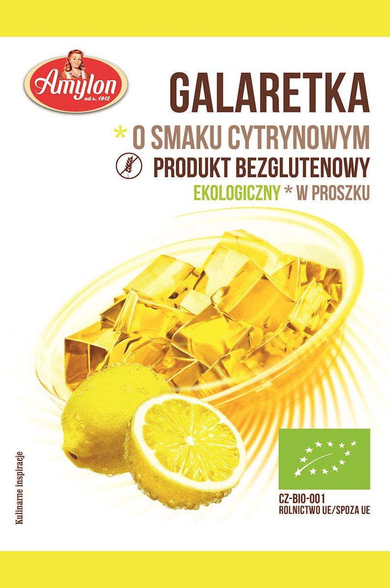 Amylon Galaretka o smaku cytrynowym bezglutenowa BIO 40g 11BIPAMYGC