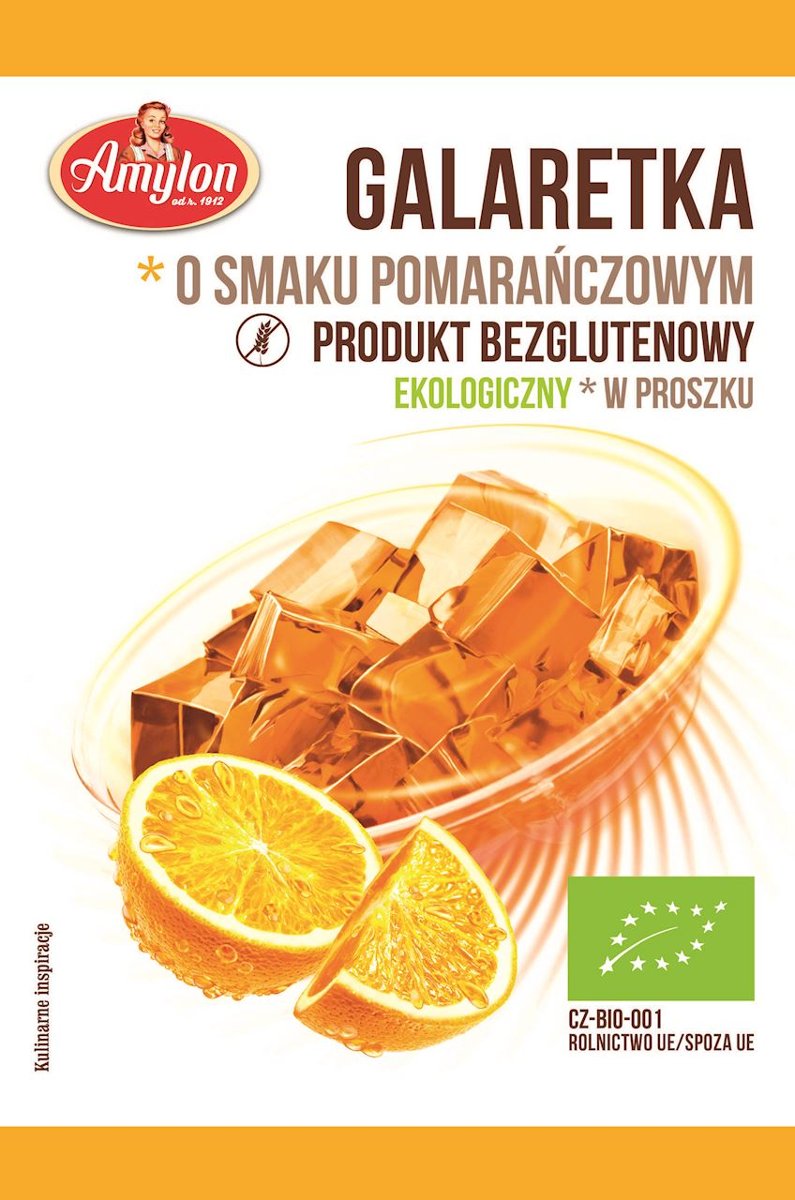 Amylon GALARETKA O SMAKU POMARAŃCZOWYM BIO 40 g -