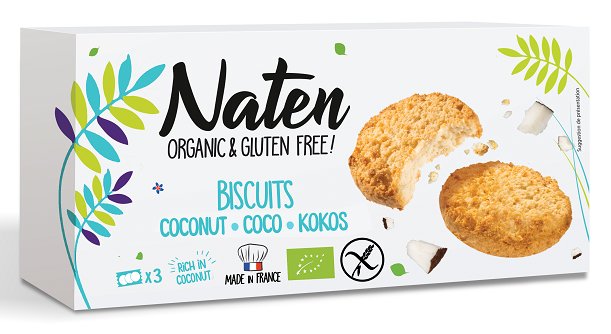 NATEN (ciastka bezglutenowe) Ciastka Kokosowe Bezglutenowe BIO 150 g - NATEN