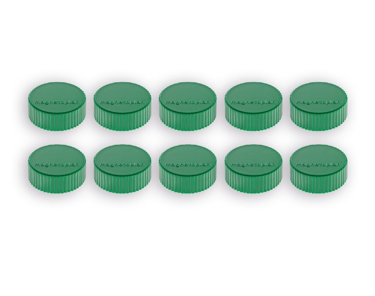 magnetoplan Magnetoplan Magnum magnesy, średnica 34 mm, 10 sztuk, zielony 9000483171