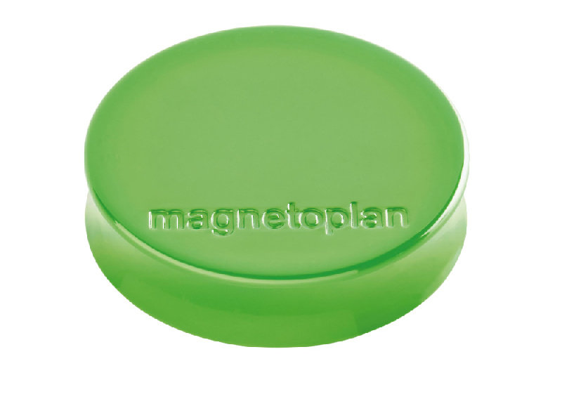 MAGNETOPLAN Ergo magnesy średnie, 30 mm x 8 mm, opakowanie 10 sztuk łąkowych zielonych 4013695044972