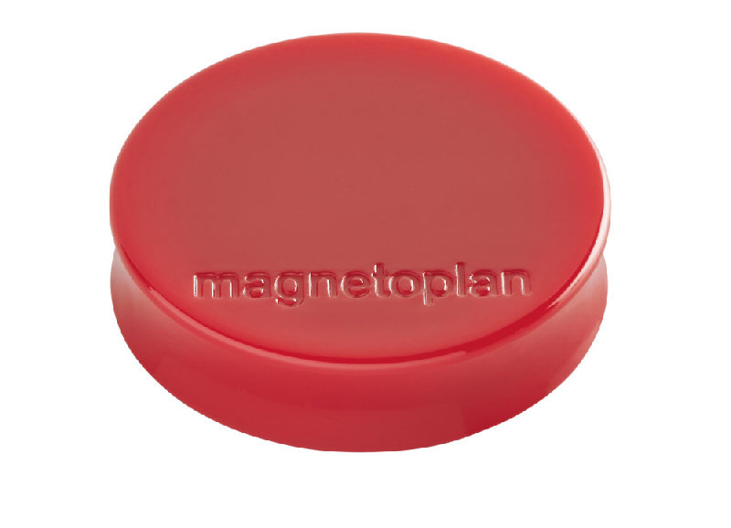 MAGNETOPLAN Magnesy Ergo Medium, średnica 30 x 8 mm, 10 sztuk, czerwone 4013695043265