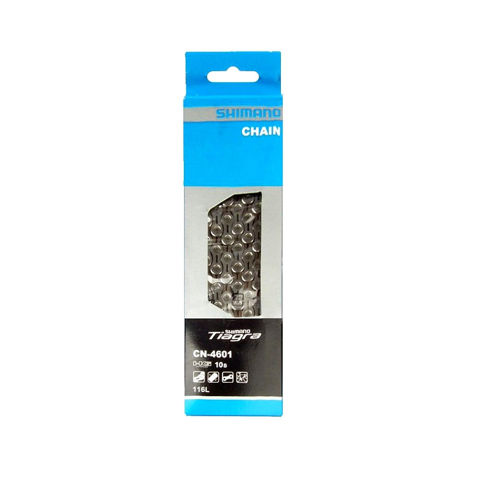 SHIMANO Łańcuch Tiagra CN-4601 srebrny / Ilość biegów: 10 / Ilość ogniw: 116 / Wersja opakowania: standard ECN4601116