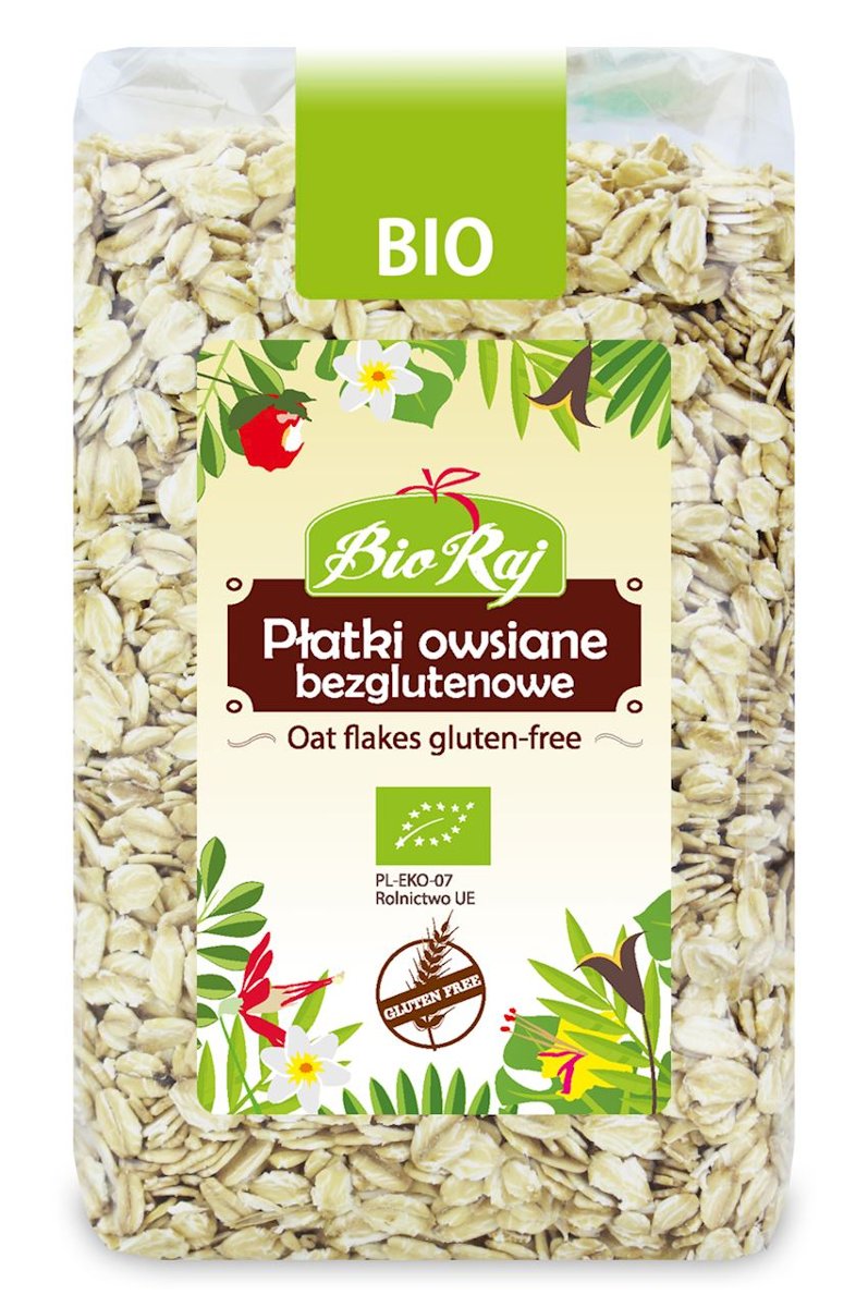Bio Raj PŁATKI OWSIANE BEZGLUTENOWE BIO 350 g -