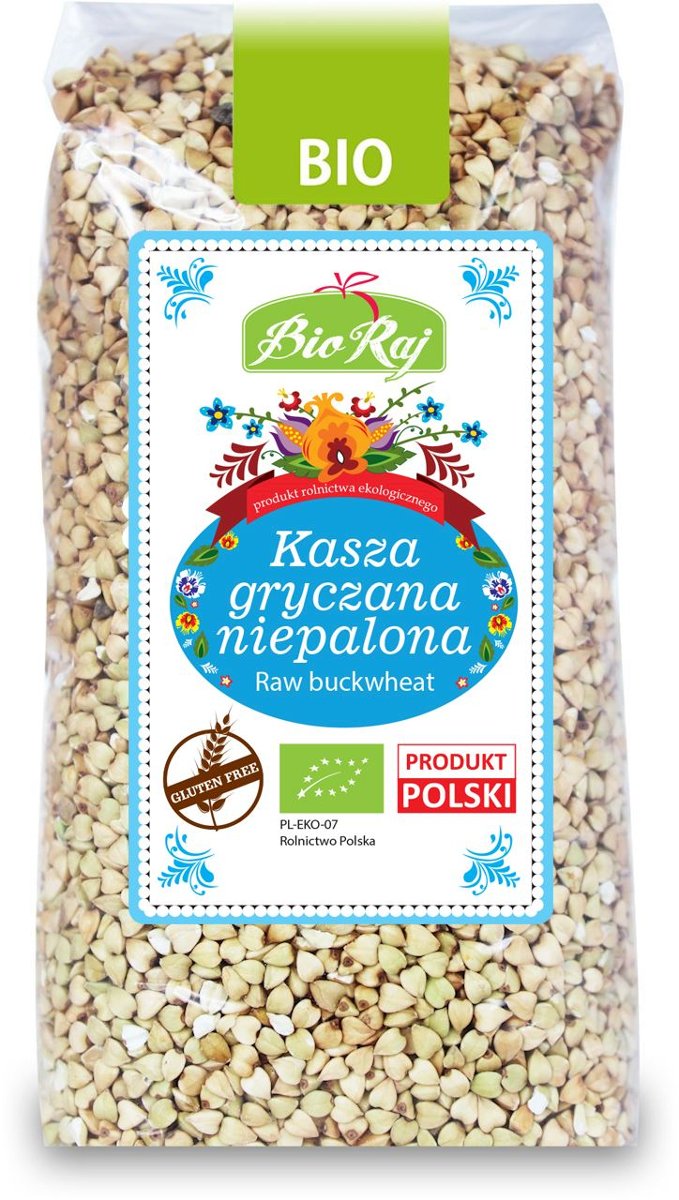 Bio Raj KASZA GRYCZANA NIEPALONA BEZGLUTENOWA BIO 500 g - 5907738155895