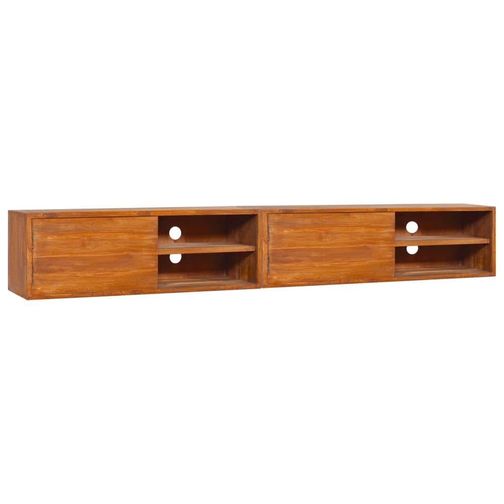vidaXL Ścienna szafka pod TV, 180x30x30 cm, lite drewno tekowe