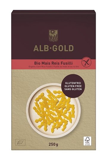 ALB-GOLD (makarony) MAKARON (KUKURYDZIANO - RYŻOWY) ŚWIDERKI BEZGLUTENOWY BIO 250 g - ALB-GOLD BP-4018722344360