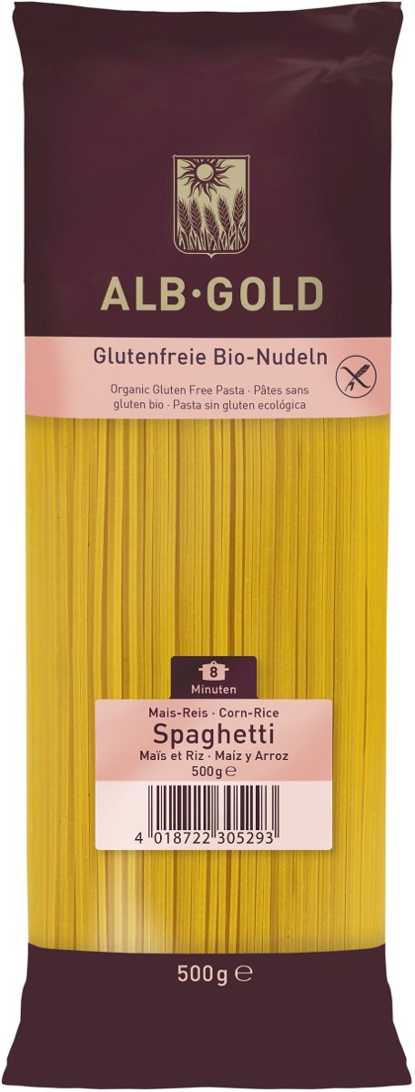 ALB-GOLD MAKARON KUKURYDZIANO - RYŻOWY SPAGHETTI BIO BEZGLUTENOWY 500