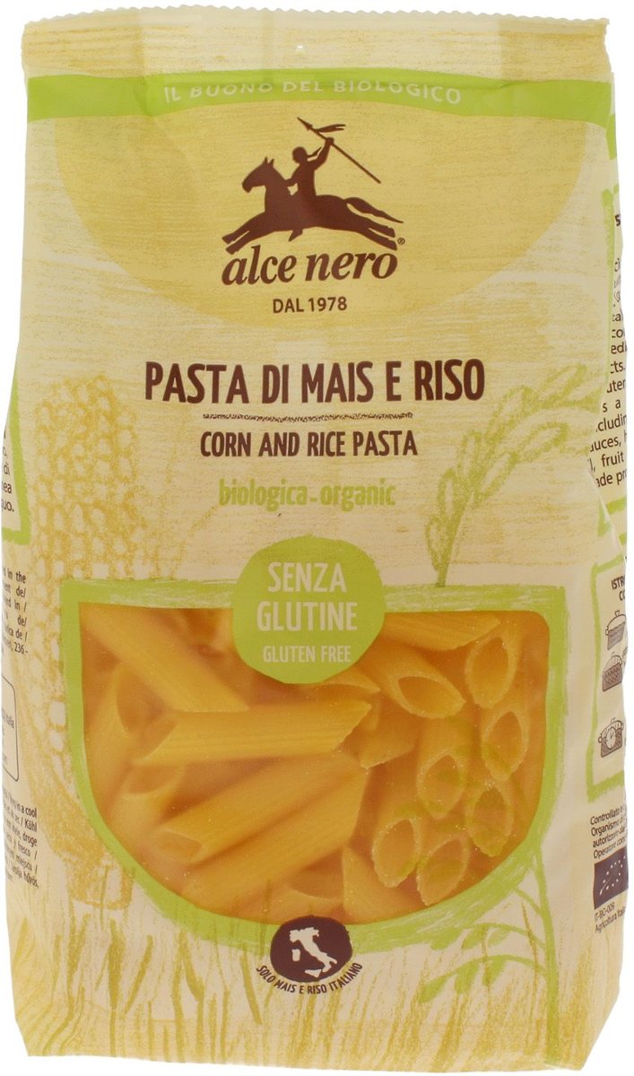 Alce Nero MAKARON PENNE (KUKURYDZIANO RYŻOWY) BEZGLUTENOWY BIO 250 g