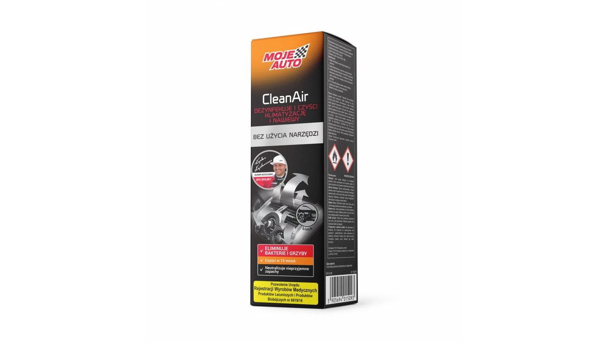 Moje Auto Preparat do czyszczenia i odświeżania klimatyzacji CleanAir Black 150ml C54-6414