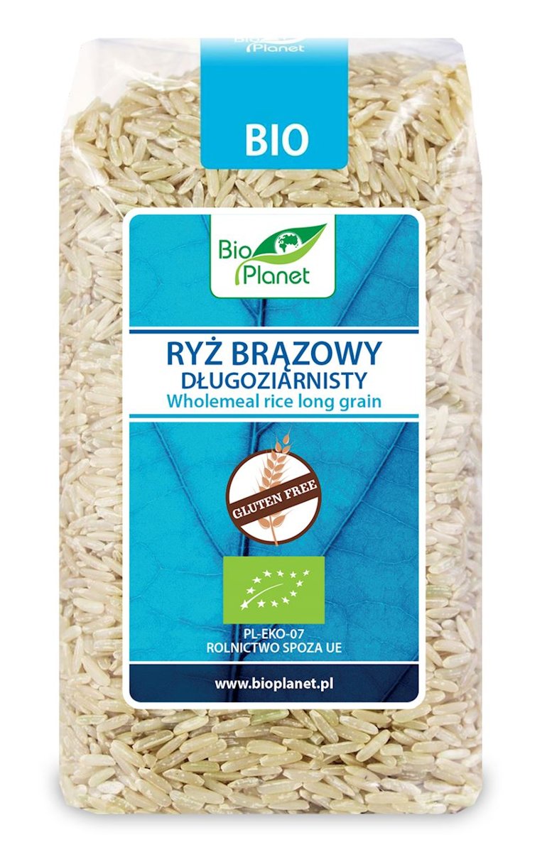 Bio Planet SERIA NIEBIESKA ryż brązowy długoziarnisty bio 500 g