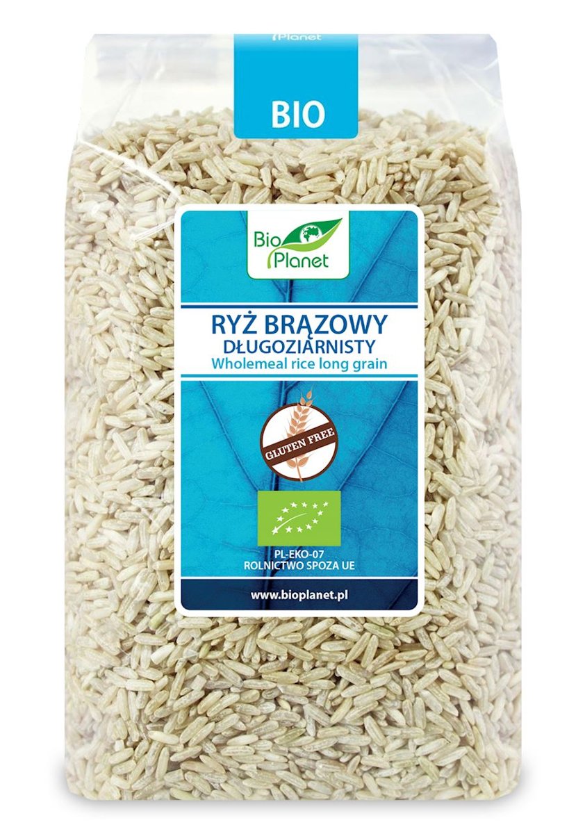 Bio Planet seria NIEBIESKA RYŻ BRĄZOWY DŁUGOZIARNISTY BIO 1 kg bioplanet-5907814666369