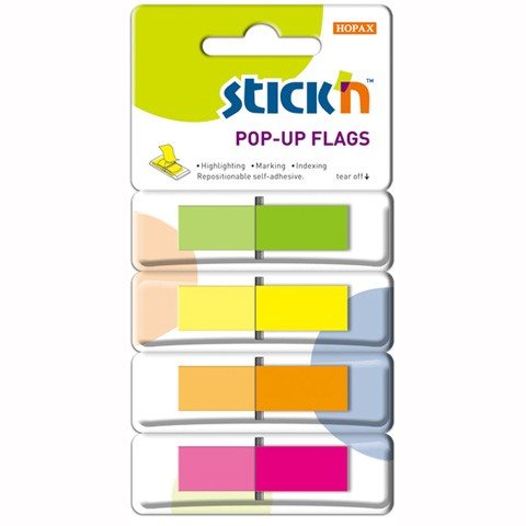 Stick'n Zakładki STICK'N  26017 45x12 4k. Neon