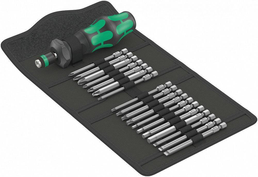 Wera Wera Kraftform Kompakt Turbo 1 Bit Set with Screwdriver 18 Pieces  2021 Zestawy narzędzi