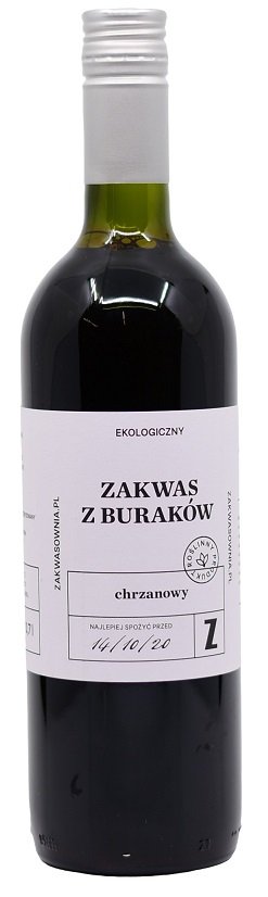 ZAKWASOWNIA (zakwasy, kimchi, kombucha) ZAKWAS Z BURAKÓW Z CHRZANEM BEZGLUTENOWY BIO 700 ml - ZAKWASOWNIA BP-5907739367457