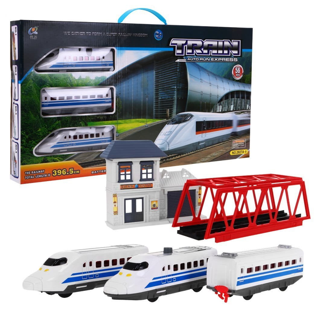 kolejka elektryczna Pociąg + Wagon z torami +pętla