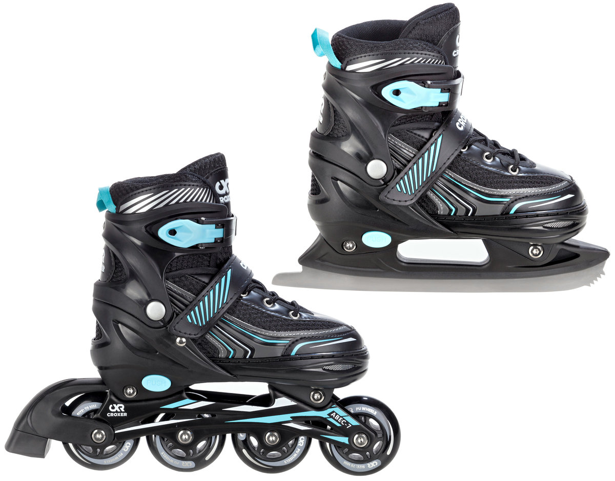 Rolki Łyżwy 2w1 Croxer Optima Black/Mint 39-42