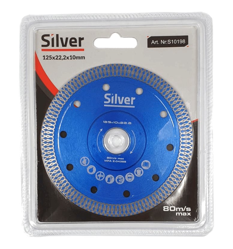 TARCZA DIAMENTOWA DO GRESU 125x22,2 / SILVER