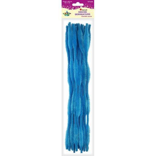 Titanum Drucik falisty niebieski 6 mm x 30 cm 15 sztuk 338625