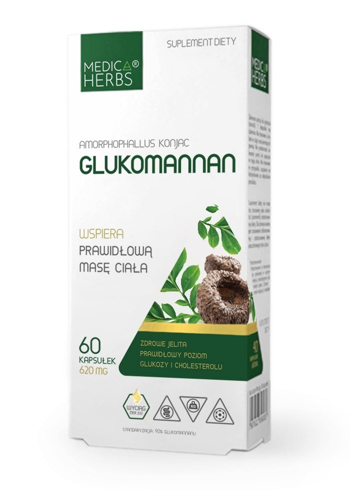 Glukomannan 620 mg 60 kapsułek MEDICA HERBS