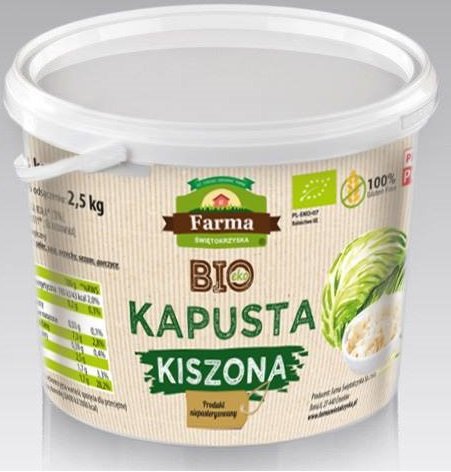 FARMA ŚWIĘTOKRZYSKA (przetwory owoc.-warz.,chleby KAPUSTA KISZONA BIO 3 kg - FARMA ŚWIĘTOKRZYSKA BP-5902537541214