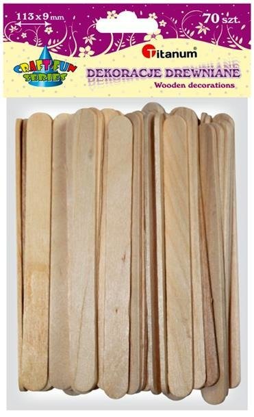 Titanum Drewniane patyczki proste 9x113mm 70szt