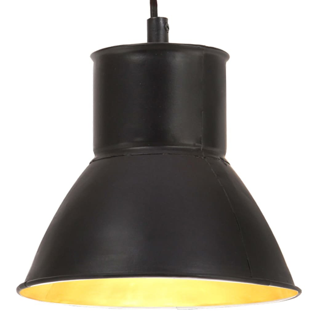 VidaXL Lampa wisząca, 25 W, czarna, okrągła, 17 cm, E27 320573