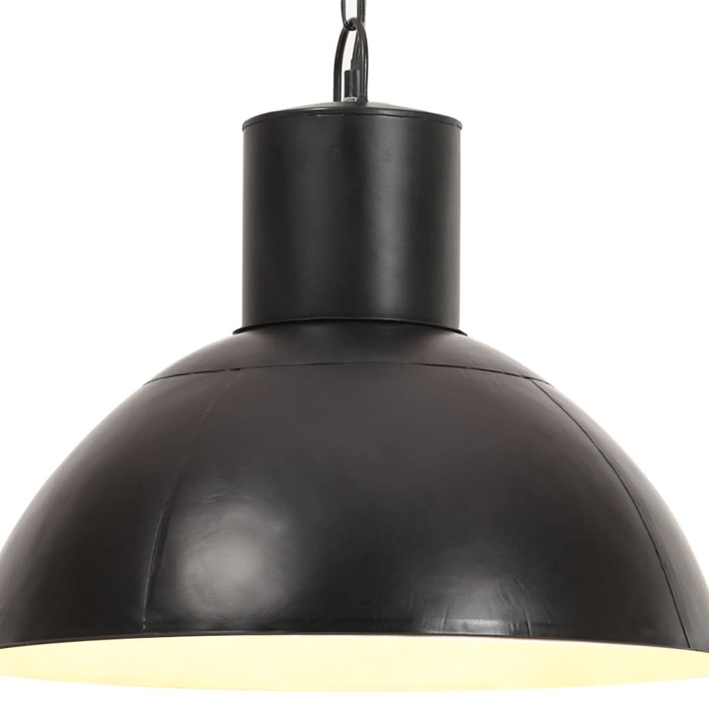 VidaXL Lampa wisząca, 25 W, czarna, okrągła, 48 cm, E27 320565