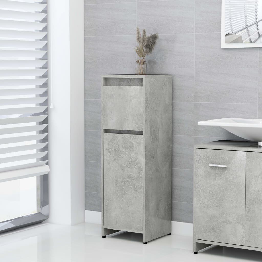 vidaXL Szafka łazienkowa szarość betonu 30x30x95 cm płyta wiórowa 802664