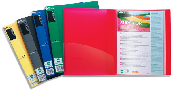 Pentel Recycology Album ofertowy A4 20 kieszeni czerwony ony DCF142B SUPERIOR