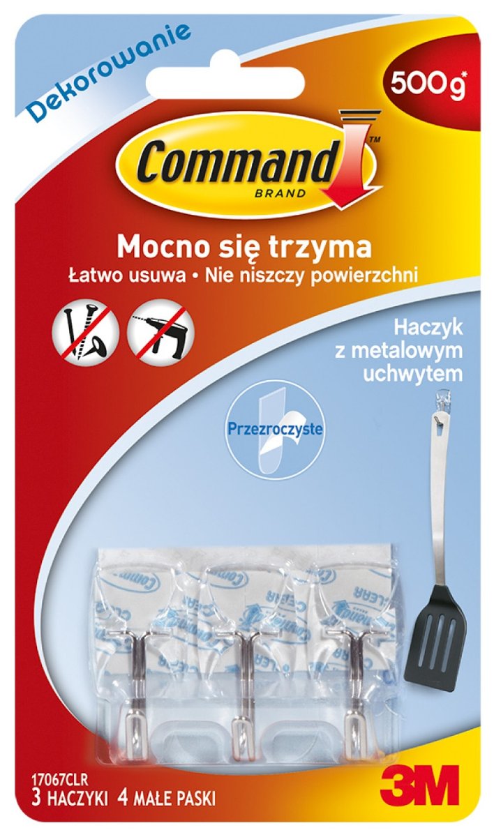 3M HACZYKI COMMAND Z METAL.UCHWYTEM 3szt 4pas TRANSP.