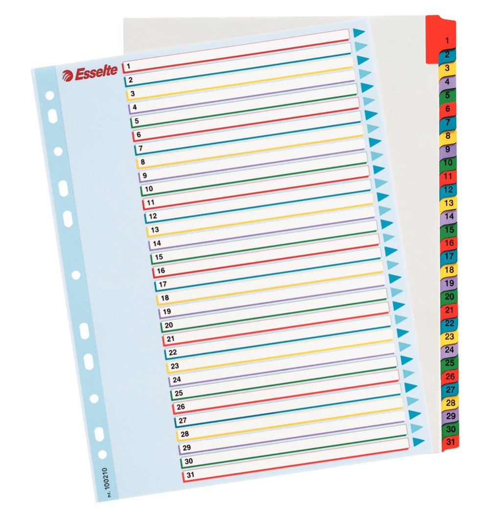 Esselte Przekładki wiel. opisu Maxi 1-31 100210