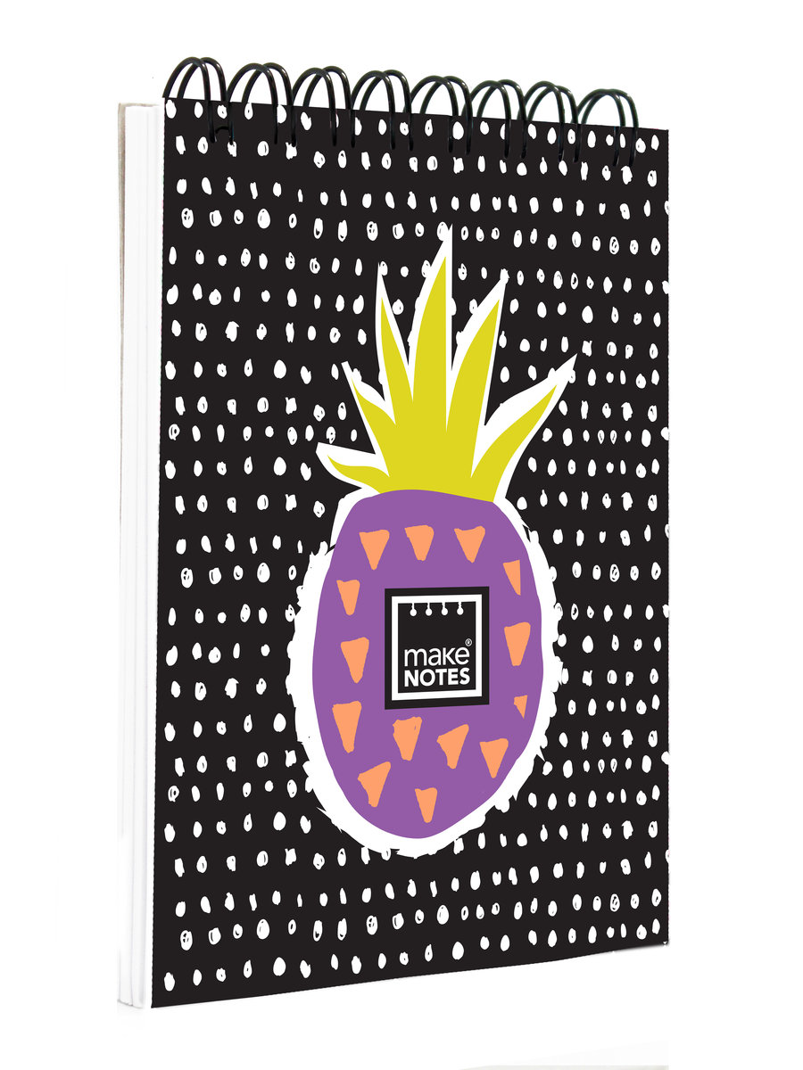 A7 Sweet pineapple Kołonotes 64K czarny gładki