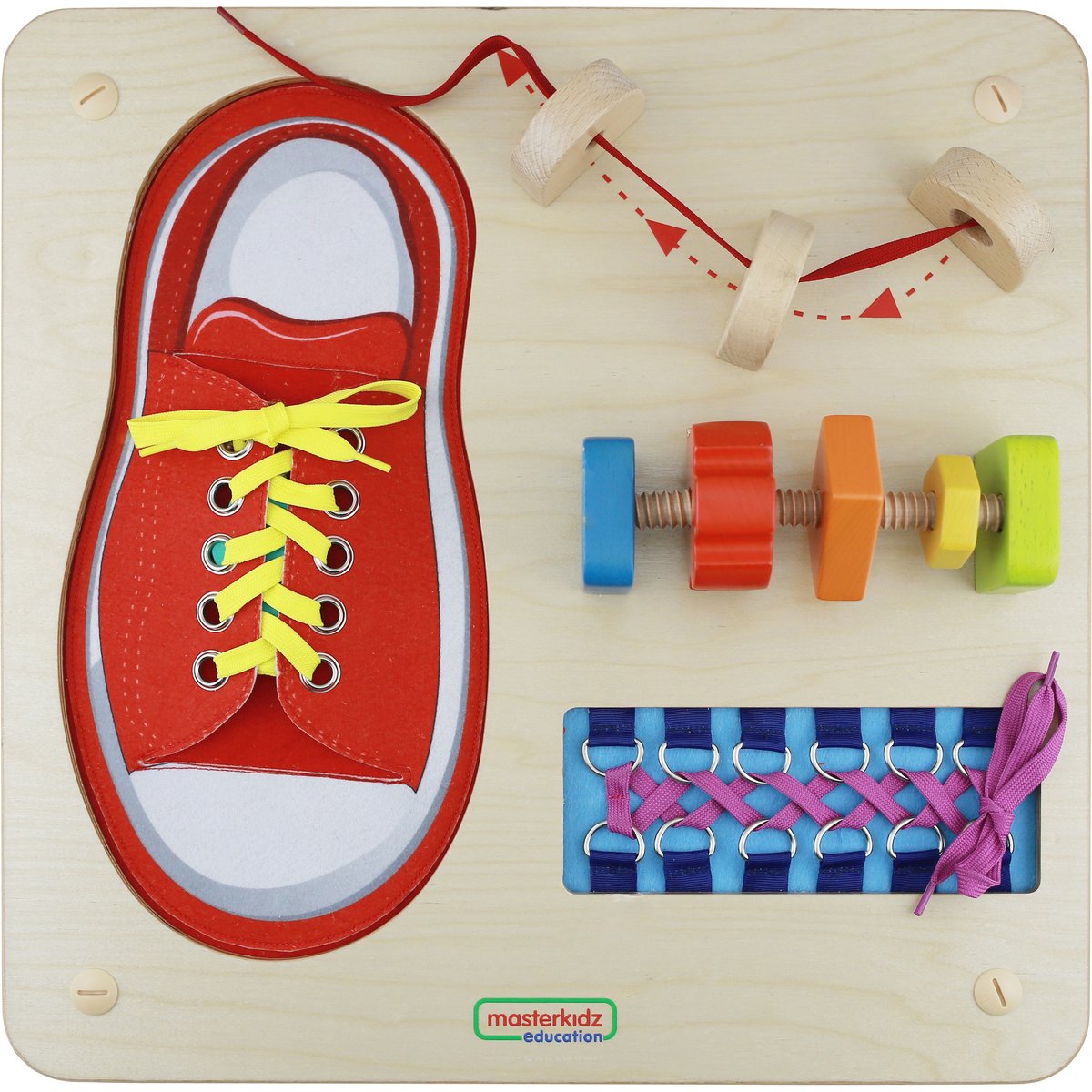 Masterkidz MASTERKIDZ Tablica Edukacyjna - Zręczność Manualna Sznurowanie ME15303