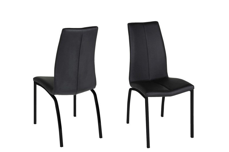 D2.Design Krzesło Asama black PU czarne nogi 187607