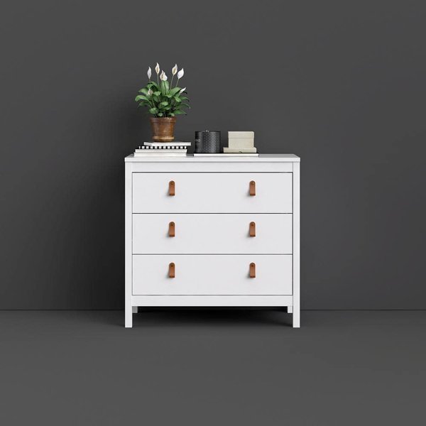 Komoda Madrid 3 szuflady, biały mat