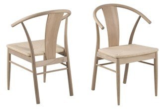 Actona Krzesło Janik dąb bielony krzesło do jadalni drewniane retro modern scandi 6015