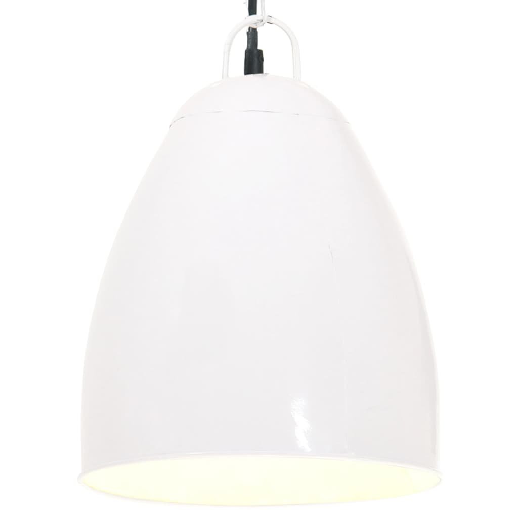 VidaXL Industrialna lampa wisząca, 25 W, biała, okrągła, 32 cm, E27 320562