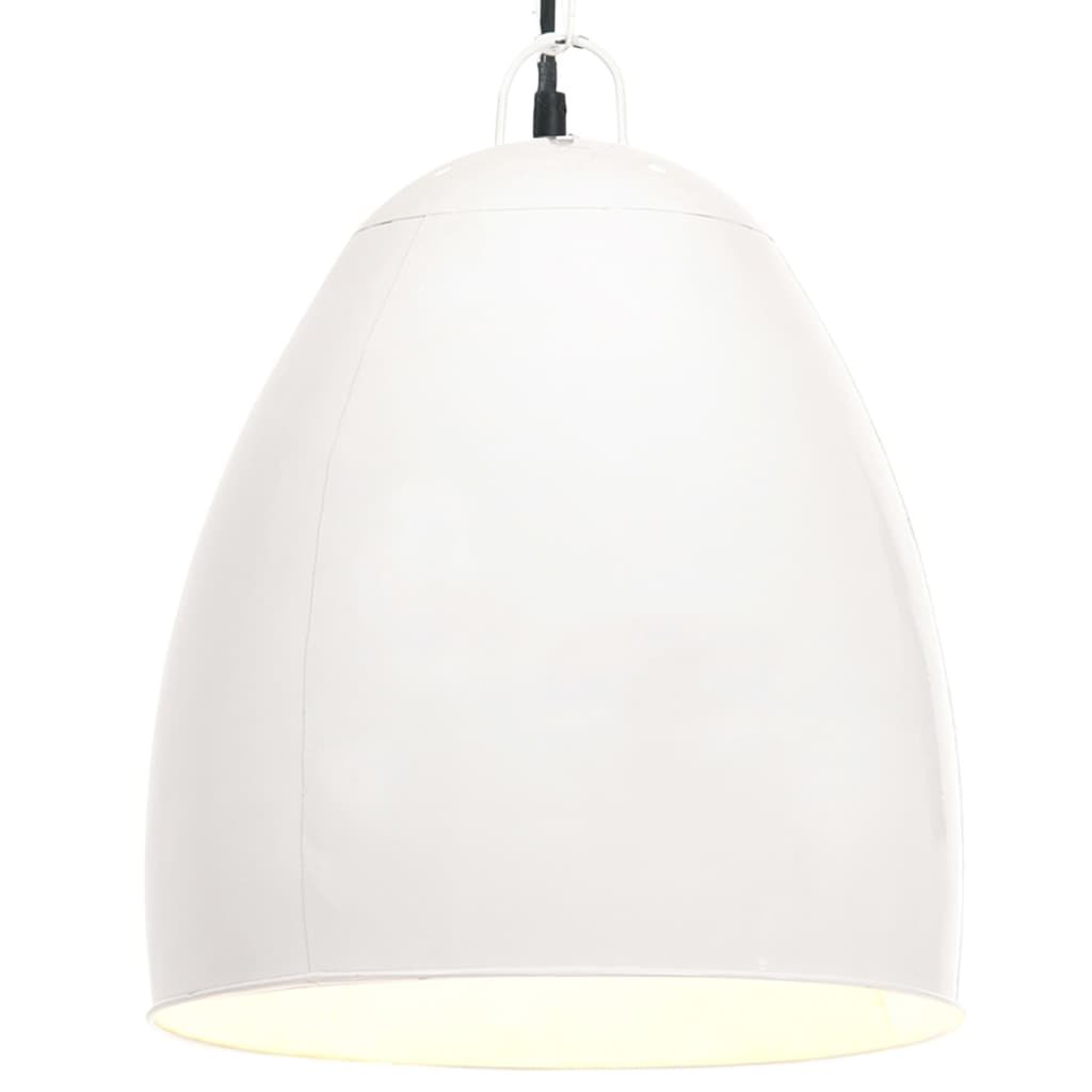 VidaXL Industrialna lampa wisząca, 25 W, biała, okrągła, 42 cm, E27 320558