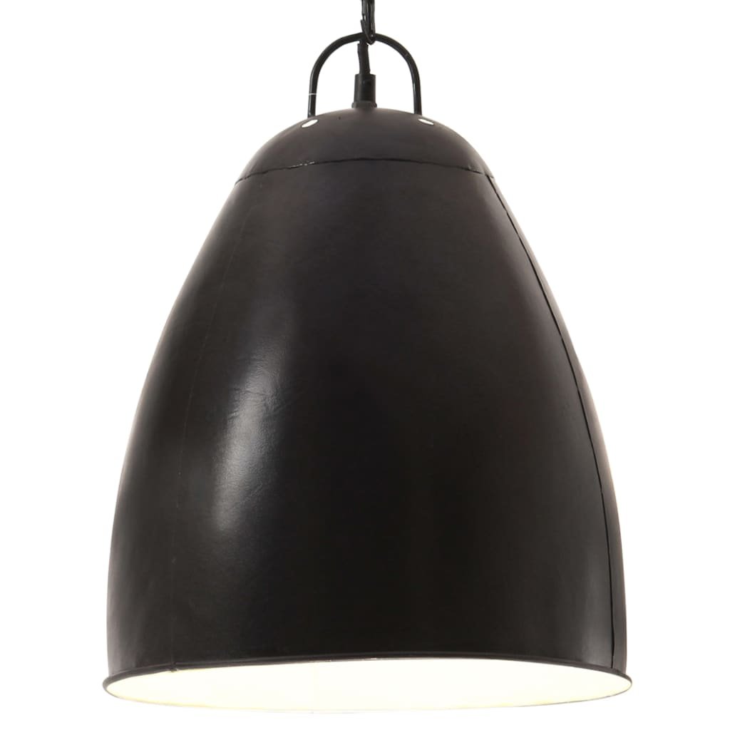 VidaXL Industrialna lampa wisząca, 25 W, czarna, okrągła, 32 cm, E27 320561
